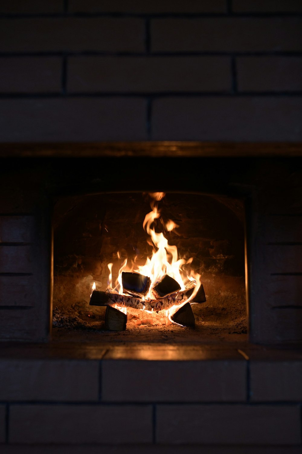 Il fuoco dentro il forno a legna